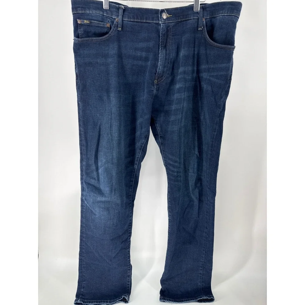 Polo Ralph Lauren Jeans Mens‎ 42x34 Blue Hampton Relaxed Straight Denim Pants
